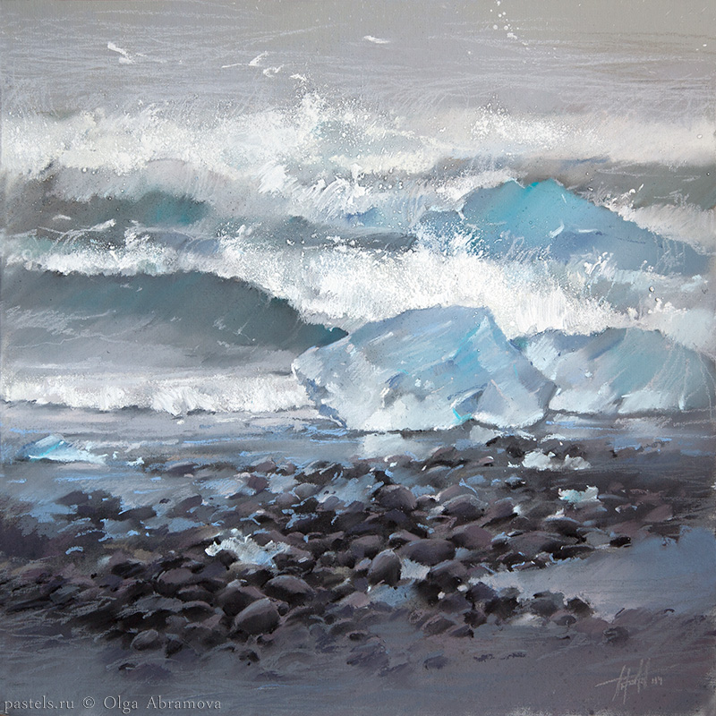 Ice floes and The Ocean 50x50. 2014