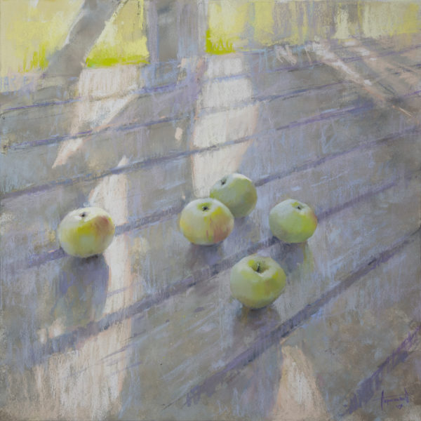 Old house. The apples 70×70. 2019