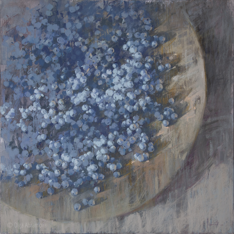 Blueberry. Blue 70×70 cm
