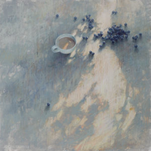 Blueberry. Sunny latte 100x100cm. 2021