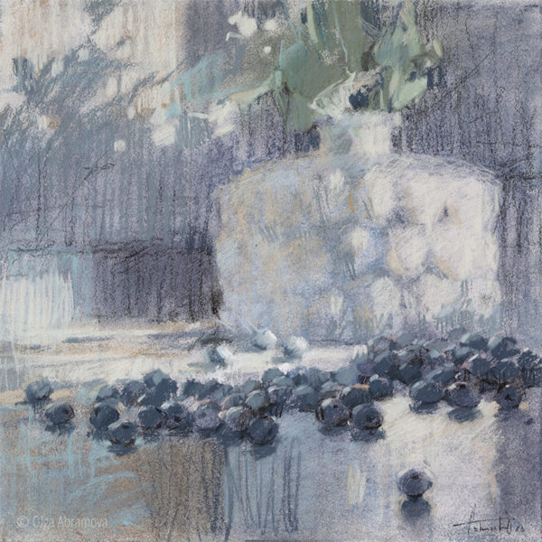Blueberry and eucalyptus. Number 2 23x23cm. 2024