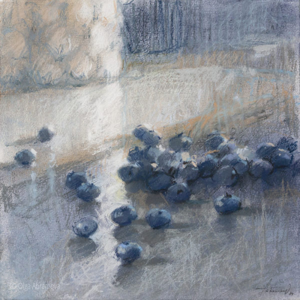 Blueberry and eucalyptus. Number 8 23x23cm. 2024